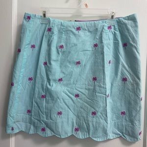 Vintage Lily embroidered palm tree skirt